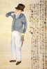 Japanese Print Of An American Sailor Drinking History - Item # VAREVCHCDLCGCEC274