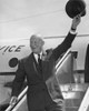 President Eisenhower Waving His Hat From Airplane Steps. He Was Leaving Washington D.C. For A New England Trip. June 22 History - Item # VAREVCHISL039EC108