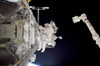 Construction Work On International Space Station. Astronaut Michael Lopez-Alegria In A Space Walk Near The Canadarm While Assembling The International Space Station'S Backbone. Nov. 30 History - Item # VAREVCHISL033EC995