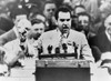 Senator Richard Nixon Standing Behind Microphones Accepting The Republican Vice Presidential Nomination 1952. History - Item # VAREVCHISL032EC156