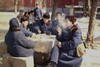 Chinese People In Coats And Warm Hats Have Lunch Outdoors In Beijing During Nixon'S Visit To China. Feb. 21-27 1972. History - Item # VAREVCHISL032EC122