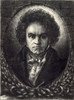 Ludwig Van Beethoven. 20Th Century Etching By Wilibald Wolf Rudinoff History - Item # VAREVCHISL007EC061