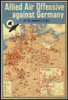 British Poster Map Of The Allied Aerial Bombing Of Germany Up To January 1941. World War 2. History - Item # VAREVCHISL037EC445