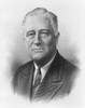 President Franklin Roosevelt In A Engraved Portrait By The Bureau Of Printing And Engraving. Ca. 1932-1940. History - Item # VAREVCHISL040EC002