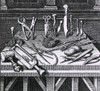 16Th Century Surgical Equipment And Instruments Arranged On A Table. From Ambroise Pare'S History - Item # VAREVCHISL015EC257