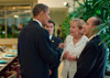 President Obama Talks With German Chancellor Angela Merkel And Mexican President Felipe Calderon During A G-20 Summit Working Dinner In Pittsburgh. Sept. 24 2009. History - Item # VAREVCHISL026EC160