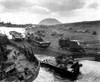 Vehicles Of War Knocked Out On The Black Sands Of The Volcanic Island Of Iwo Jima. They Were Smashed By Japanese Mortar And Shellfire. Ca. March 1945. World War 2. History - Item # VAREVCHISL036EC735