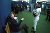 President George W. Bush Derek Jeter Before The First Pitch In Game 3 Of The World Series. Oct. 30 History - Item # VAREVCHISL039EC930