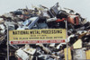 An Automobile Junkyards Shreds And Compacts Cars To Recycle The Scrap Steel. Philadelphia Area Ca. 1973-75. History - Item # VAREVCHISL031EC195