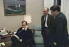 President George Bush In A Telephone Conference Regarding The Panama Invasion On Dec. 20 1989. With Him In The Oval Office Study Are Gen. Brent Scowcroft And John Sununu. History - Item # VAREVCHISL023EC237