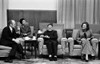 President And Betty Ford Vice Premier Deng Xiao Ping And Deng S Interpreter Have An Informal Meeting In Beijing China. Dec 3 1975. History - Item # VAREVCHISL030EC065