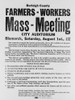 Announcement For A 1937 Farmers Mass Meeting Sponsored By Organized Labor History - Item # VAREVCHISL009EC111