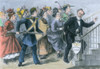 What It Is Bound To Come To.' 1873 Anti-Mormon Political Cartoon Of A Us Soldier Forcing Brigham Young Into Divorce Court. Morrill Anti-Bigamy Act Of 1862 History - Item # VAREVCCLRA001BZ302