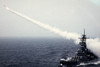 Tomahawk Long-Range Cruise Missile Launches From The Battleship Uss Missouri During A Weapons Training Exercise. June 1 1988. History - Item # VAREVCHISL028EC020