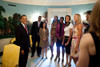 President Barack Obama Meets With The Women'S National Basketball Association Champions The Detroit Shock In The Diplomatic Reception Room Of The White House On July 27 2009. History - Item # VAREVCHISL025EC255