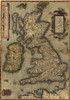 1570 Map Of The British Isles. From Abraham Ortelius History - Item # VAREVCHISL001EC095