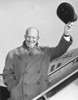 President Eisenhower Waving His Hat From Airplane Steps. He Was Leaving For A For A Christmas Vacation At Augusta National Golf Club Where He Would Golf And Hunt With Friends From Dec. 23 History - Item # VAREVCHISL039EC107