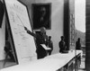 Generalissimo Chiang Kai-Shek Lectures With A Pointer And Chart. His Audience Is Chinese Army Officers' In Training Camp. Photo Taken Between 1937 And 1943 History - Item # VAREVCHISL036EC038