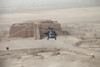A Us Army Black Hawk Helicopter Hovers Above The Ancient Ziggurat Of Ur Near Nasiriyah Iraq Oct. 11 2009. Aerial View Shows The Upper Steps Of The Ancient Neo-Babylonian Monument. History - Item # VAREVCHISL027EC238
