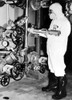 General Electric Worker With A Portable Radiation Detector Checking For Probable 'Hot Zones' At The Hanford Atomic Products Operation History - Item # VAREVCSBDNUPOCS001