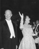 President Eisenhower And First Lady Mamie Greeting The Crowd At An Inaugural Ball. Jan. 21 History - Item # VAREVCHISL039EC091