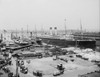 The Ocean Liner Baltic Moored At The White Star Line Piers New York Ca. 1905. Lc-D4-10911 C History - Item # VAREVCHISL022EC230