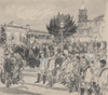 Spanish And American Military Officers In A Plaza In Santiago De Cuba During Surrender Ceremony History - Item # VAREVCHISL045EC474