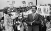 Nixon Presidency. First Lady Patricia Nixon And Us President Richard Nixon At A Campaign Stop In San Diego History - Item # VAREVCPBDRINIEC112
