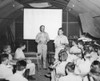 Hiroshima Atomic Bomb Crew At The Briefing Prior To The Flight Of The Enola Gay. Capt. William Parsons And Colonel Paul Tibbets Go Over Last-Minute Data. World War 2. August 6 History - Item # VAREVCHISL037EC437