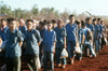 South Vietnamese Pows Released. Members Of The Army Of Republic Of Vietnam Held Prisoner By North Vietnam Were Released In Loc Ninh At The End Of The War. Ca. Jan. 1973. History - Item # VAREVCHISL033EC354