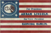 Campaign Banner For The 1860 Republican Presidential Candidate Abraham Lincoln And Running Mate Hannibal Hamlin. History - Item # VAREVCHISL005EC300