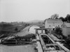 Canal Boat Passing Through A Lock On The Morris And Essex Canal Waterloo N.J. Ca. 1895. In Left Mid-Ground Are Two Mules Pulling The Boat Through The Canal. Lc-D4-12034 History - Item # VAREVCHISL023EC048