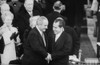 President Lyndon Johnson Warmly Shakes Hands With President-Elect Richard Nixon At The Jan. 20 1969 Inauguration Ceremony. History - Item # VAREVCHISL032EC163