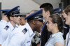 A Cadet 2Nd Class Yells Instructions At New Basic Cadets During Cadet In-Processing At The Us Air Force Academy In Colorado Springs Colorado. June 25 2009 History - Item # VAREVCHISL027EC293