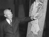President Eisenhower With A Map Of Berlin He Used In His Broadcast Speech To The Nation. March 16 History - Item # VAREVCHISL039EC039