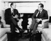 1973 Us Presidency. Vice President Gerald Ford Talks With President Richard Nixon In The Oval Office History - Item # VAREVCPBDRINIEC040