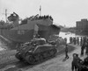 U.S. Sherman Tanks Leave A Landing Ship In Anzio Harbor History - Item # VAREVCHISL037EC992