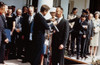 President Kennedy Pins Nasa'S Distinguished Service Medal On The Jacket Of Astronaut Alan Shepard In A Rose Garden Ceremony. First Lady Jacqueline Kennedy And Mrs. Shepard Are Among The Onlookers. May 8 History - Item # VAREVCHISL033EC949