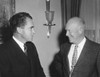 President Eisenhower And Vice President Nixon During The 1956 Presidential Campaign. They Discussed Nixon'S Extensive Campaign Tour. - History - Item # VAREVCHISL038EC934