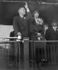 President-Elect Franklin Roosevelt And Wife Eleanor On The Rear Platform Of His Special Train Car. Following His Post Election Meetings With President Hoover History - Item # VAREVCCSUA000CS028