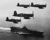 F4U'S Returning From A Combat Mission Over North Korea To The Uss Boxer. Planes In The Next Strike Are About To Be Launched From The Carrier Flight Deck. Sept. 4 History - Item # VAREVCHISL038EC205