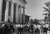 Us Civil Rights. A Crowd Of Students Gathering Outside The Lyceum Building To Meet James H. Meredith History - Item # VAREVCHBDCIRIEC008