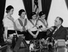 Fdr Presidency. Campfire Girls Presenting Us President Franklin Delano Roosevelt With Jubilee Badge At The White House History - Item # VAREVCPBDFRROEC020
