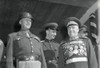 General George S. Patton And Soviet Marshall Gregory Zhukov Review Troops In Berlin. Soldiers Of Four Nations Marched In A Parade To Celebrate The Allied Victory Over Japan. Nov. 7 History - Item # VAREVCHISL037EC591