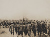 Rear View Of U.S. Army Expeditionary Force Soldiers Marching During World War 1 History - Item # VAREVCHISL043EC331