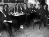 Lebanese-Syrian Immigrant Men In Suits Smoking Hookahs In A Restaurant In The New York City Neighborhood History - Item # VAREVCHISL017EC033