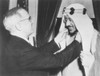 President Harry Truman Presents The Legion Of Merit To Crown Prince Amir Saud Of Saudi Arabia. Feb. 18 History - Item # VAREVCCSUB001CS972