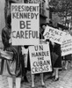 Women Strike For Peace. Some Of The 800 Women Demonstrators Holding Placards Reading 'President Kennedy Be Careful' And 'Let The Un Handle The Cuban Crisis'. October 1962. History - Item # VAREVCHISL033EC865