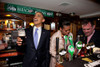 President Barack Obama And Michelle At Ollie Hayes Pub In Moneygall History - Item # VAREVCHISL039EC701