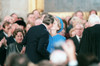 President Ronald Reagan Kisses Mrs. Reagan After Taking His Second Oath Of Office In The Capitol Rotunda. Jan. 21 1985. History - Item # VAREVCHISL028EC238